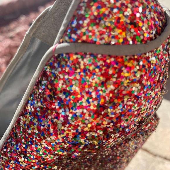 Sexy PINK Glitter Wedge Heel, Women’s Size 6.5 - Picture 2 of 5